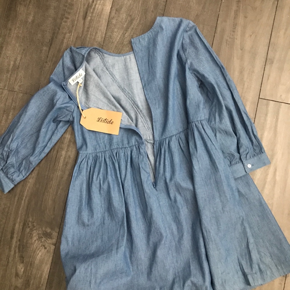 Ruffled Denim Dress - Picture 6 of 14